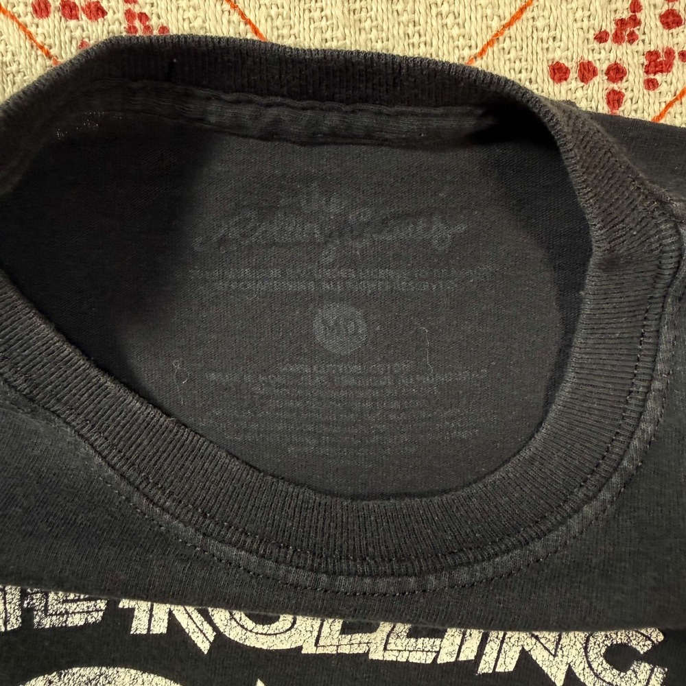 The Rolling Stones US Tour 78 Graphic T-Shirt Black Mens Medium Tongue Logo - Picture 4 of 4